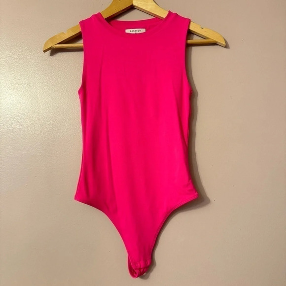 Aritzia Tops - Aritzia  Babaton Sculpting Bodysuit Hot Pink Women Size XS